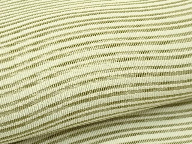 平和屋着物*夏物 八寸名古屋帯 絽綴れ よろけ縞 銀糸 正絹 逸品 CABF4714rv
