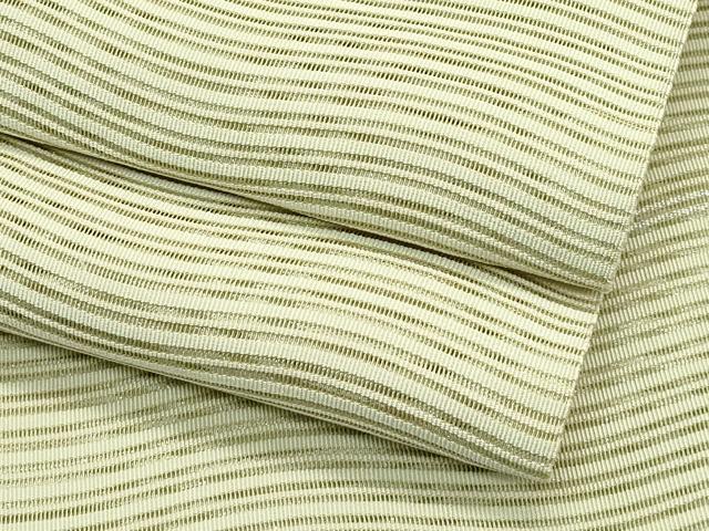 平和屋着物*夏物 八寸名古屋帯 絽綴れ よろけ縞 銀糸 正絹 逸品 CABF4714rv