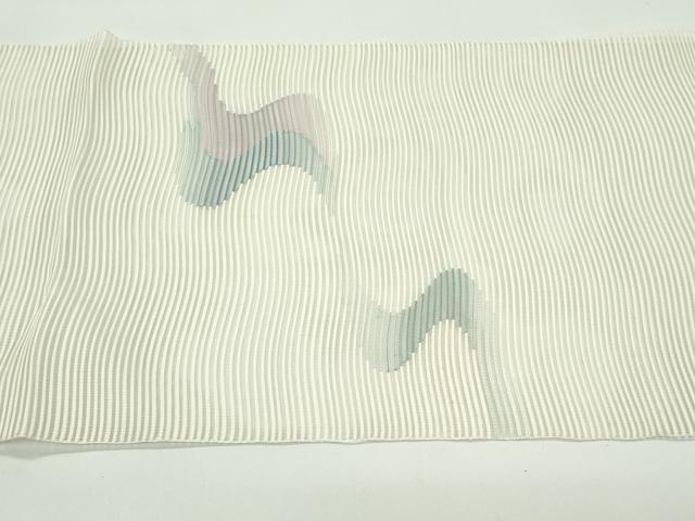 平和屋着物*夏物 八寸名古屋帯 絽綴れ 流水文 正絹 逸品 CABF4715rv