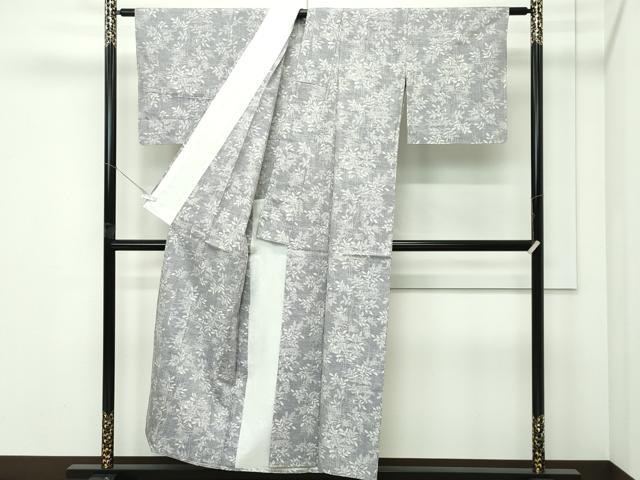 平和屋着物▽上質な紬 単衣 南天文 正絹 逸品 未使用 CABF4727rv