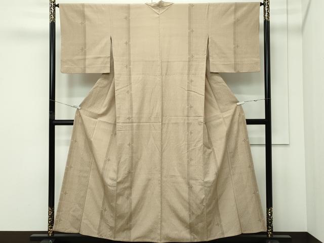 平和屋着物▽上質な紬 単衣 花間道 正絹 逸品 CABF4737rv