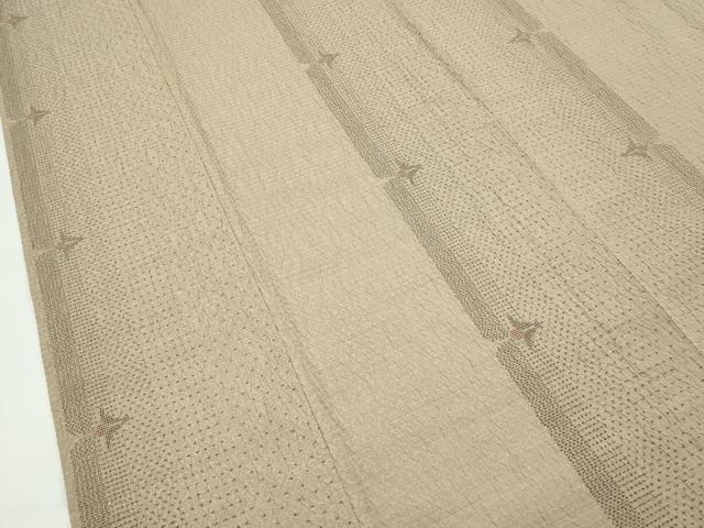 平和屋着物▽上質な紬 単衣 花間道 正絹 逸品 CABF4737rv