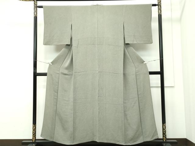 平和屋着物▽江戸小紋 単衣 彫士:住田双光・染士:服部光擴 極小鮫小紋柄 鬼しぼ縮緬 正絹 逸品 CABF4738rv