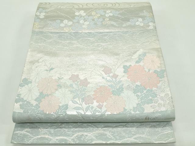 平和屋着物*夏物 六通柄 秋草文 金銀糸 袋帯 正絹 逸品 CABF4743rv