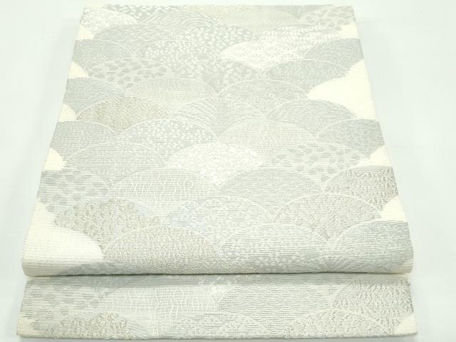 平和屋着物*夏物 九寸開き名古屋帯 唐織 青海波 金銀糸 正絹 逸品 CABF4750rv