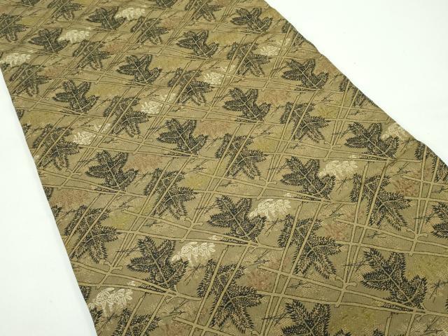 平和屋着物◎丸帯 松葉文 正絹 逸品 CABF4754rv