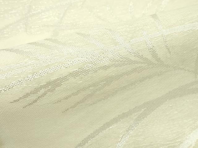 平和屋着物*夏物 六通柄袋帯 草木文 銀糸 正絹 逸品 未使用 CABF4760rv