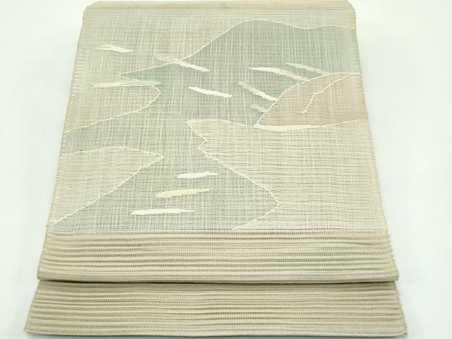 平和屋着物*夏物 八寸名古屋帯 絽綴れ 霞文 金銀糸 正絹 逸品 CABF4765rv