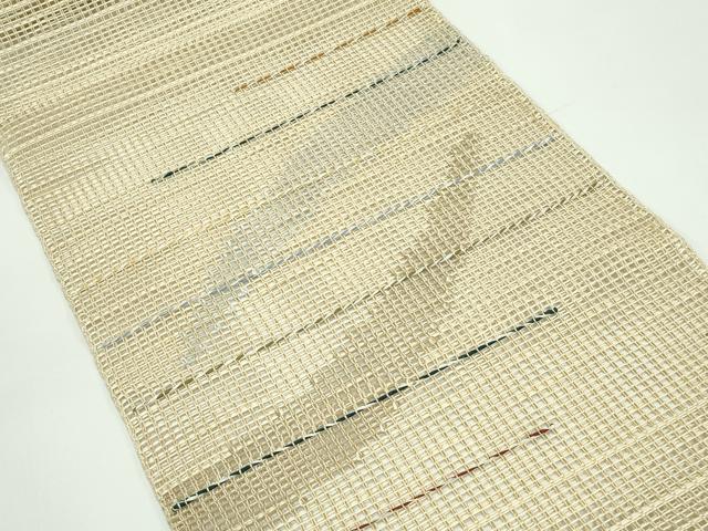 平和屋着物*夏物 八寸名古屋帯 羅 霞文 正絹 逸品 未使用 CABF4774rv