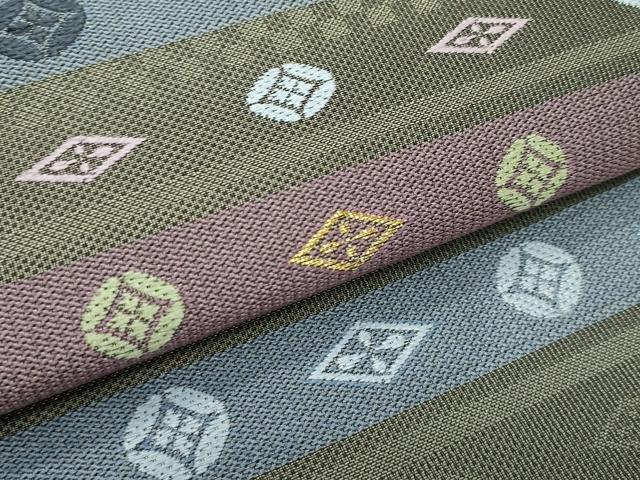 平和屋着物*夏物 九寸開き名古屋帯 七宝文 金糸 正絹 逸品 CABF4776rv