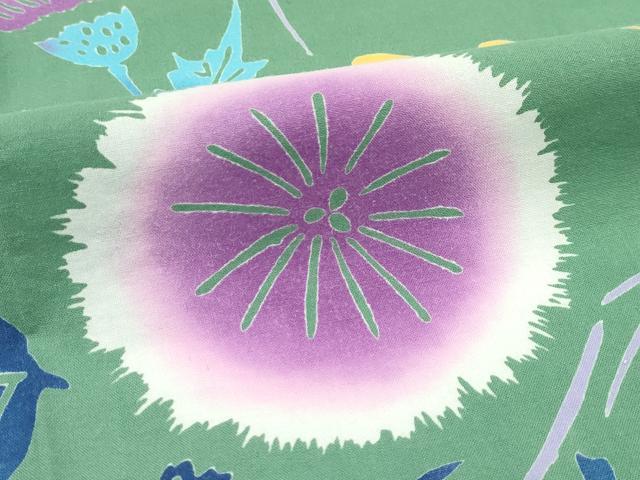 平和屋着物∴夏物 浴衣 トンボ 草花文 綿 逸品 CABF4796rv