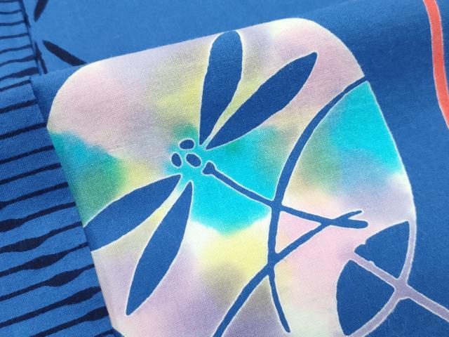 平和屋着物∴夏物 浴衣 団扇 トンボ 日本製 綿 逸品 CABF4799rv