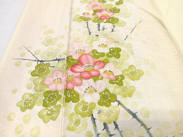 平和屋着物■訪問着 手描き 枝花文 正絹 逸品 CABF4804xe