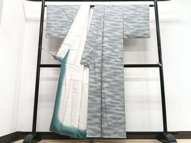 平和屋着物■上質な小紋 霞文 正絹 逸品 CABF4809xe