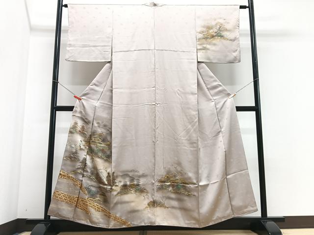 平和屋着物■訪問着 風景文 金彩 正絹 逸品 CABF4864xe