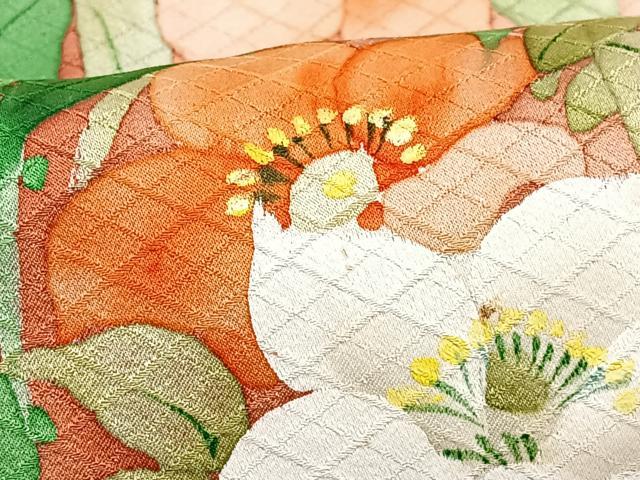 平和屋着物■訪問着 手描き 草花文 暈し染め 正絹 逸品 CABF4866xe