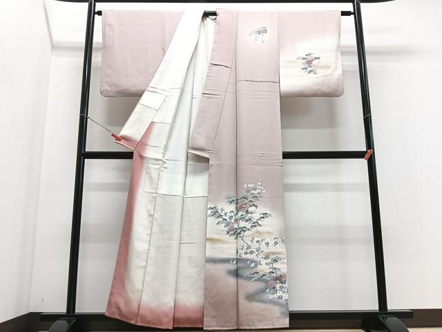 平和屋着物■訪問着 地紙花鳥文 暈し染め 金彩 正絹 逸品 CABF4867xe