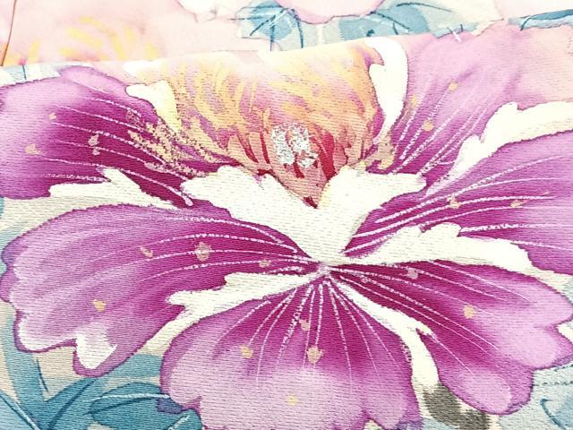 平和屋着物■訪問着 枝花文 金銀彩 正絹 逸品 CABF4868xe