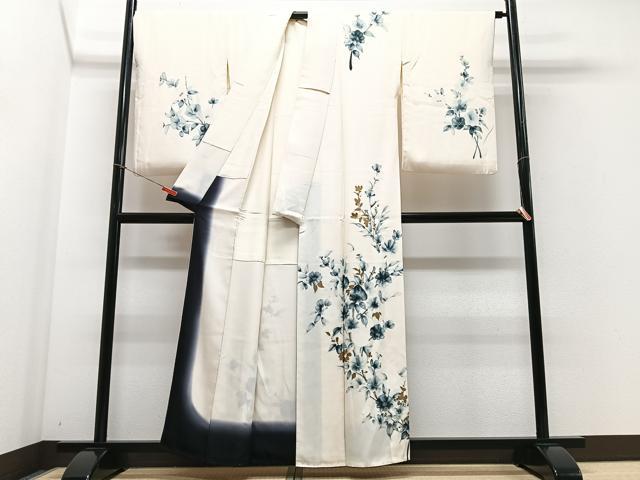 平和屋着物■訪問着 手描き 枝花文 正絹 逸品 CABF4892xe