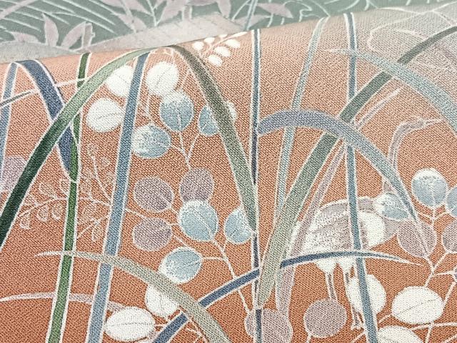 平和屋着物■訪問着 立波草花文 暈し染め 正絹 逸品 CABF4954xe