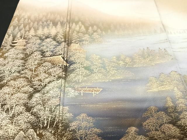 平和屋着物■訪問着 風景文 暈し染め 正絹 逸品 CABF4995xe