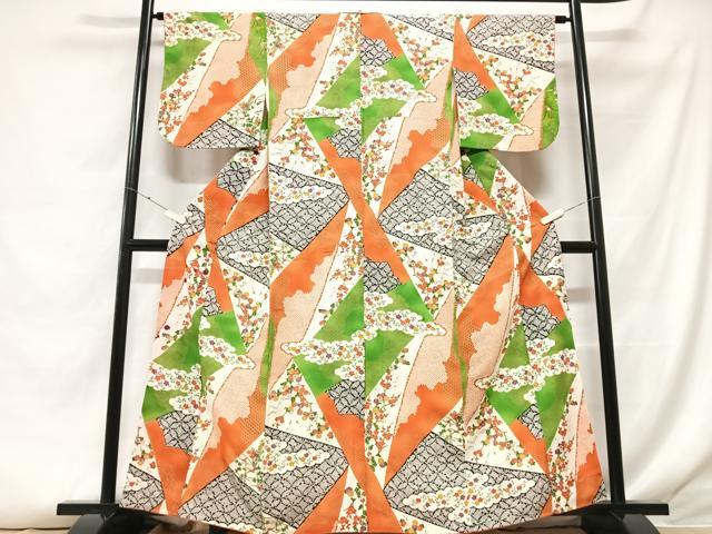 平和屋着物■上質な小紋 更紗花文 金彩 正絹 逸品 CABF5019xe