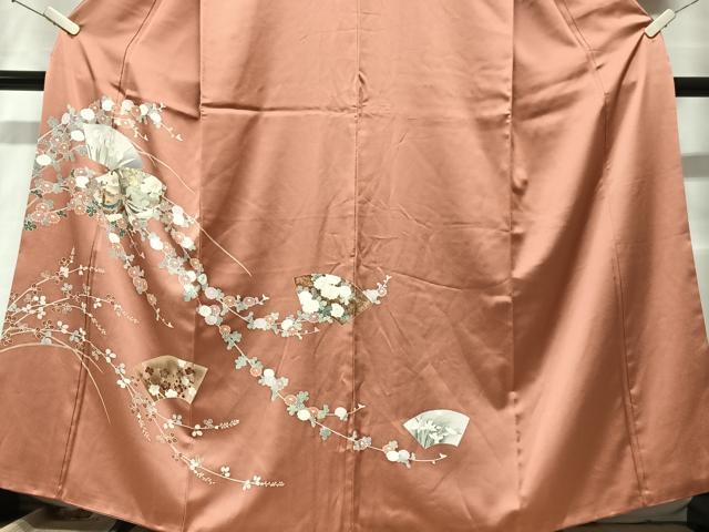 平和屋着物■訪問着 地紙枝垂れ花鳥文 金彩 正絹 逸品 CABF5030xe