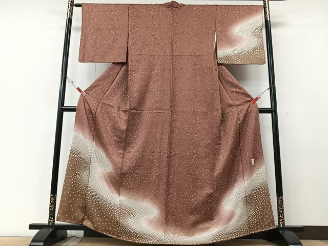 平和屋着物■訪問着 作家物 絞り 大小霰 暈し染め 金彩 正絹 逸品 CABF5036xe