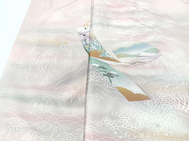 平和屋着物■訪問着 風景文 金彩 正絹 逸品 CABF5069xe