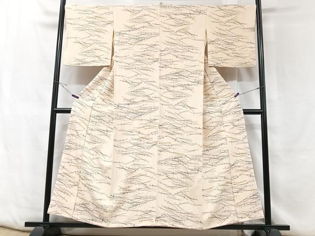 平和屋着物■上質な小紋 敷松葉 正絹 逸品 CABF5137xe