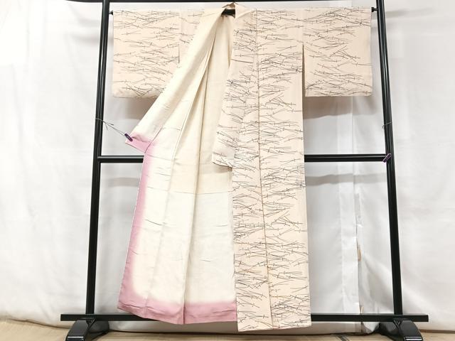 平和屋着物■上質な小紋 敷松葉 正絹 逸品 CABF5137xe