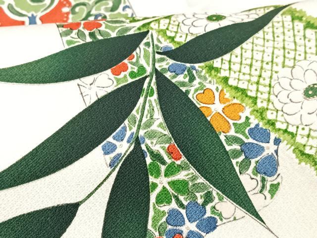 平和屋着物■上質な小紋　笹竹文　正絹　逸品　AABI0268st 平和屋着物□上質な小紋 笹竹文 正絹 逸品 AABI0268st