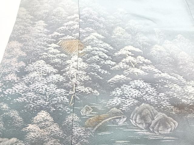 平和屋着物■訪問着 樹林文 暈し染め 正絹 逸品 CABF5192xe