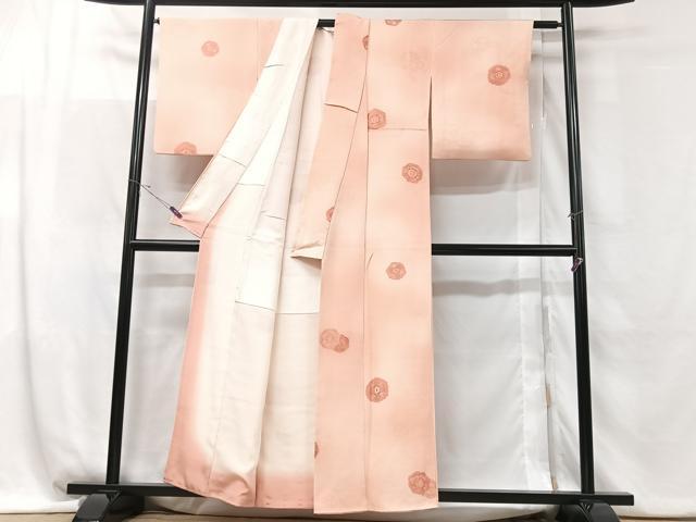 平和屋着物■上質な小紋 地紋起こし 鏡裏花文 暈し染め 正絹 逸品 CABF5199xe