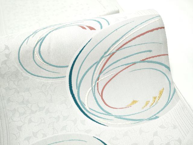 平和屋着物●六通柄袋帯 丸文 金糸 正絹 逸品 CABF5234hy