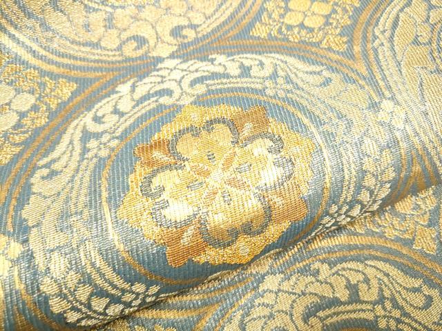 平和屋着物●紋屋井関 御寮織 六通柄袋帯 花丸文 金糸 正絹 逸品 CABF5248hy