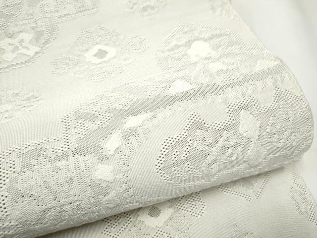平和屋着物●八寸名古屋帯 手織綴れ 吉祥花文 正絹 逸品 CABF5270hy