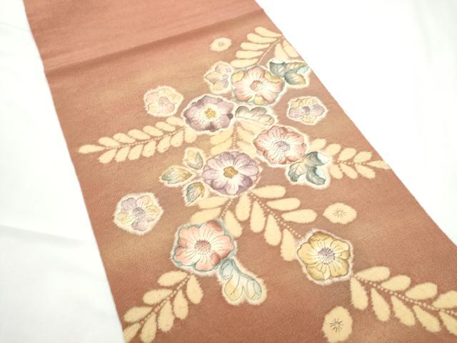 平和屋着物●九寸開き名古屋帯 絞り 辻が花 鬼しぼ縮緬 正絹 逸品 CABF5276hy