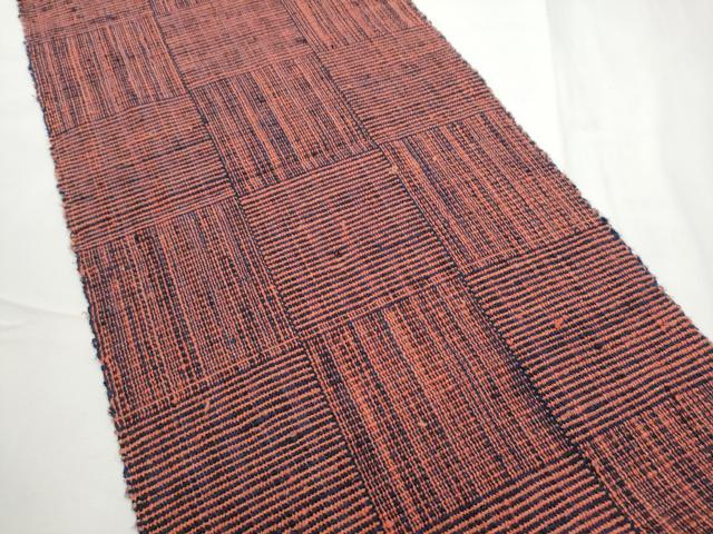 平和屋着物●八寸名古屋帯 紬地 市松霞文 正絹 逸品 CABF5303hy