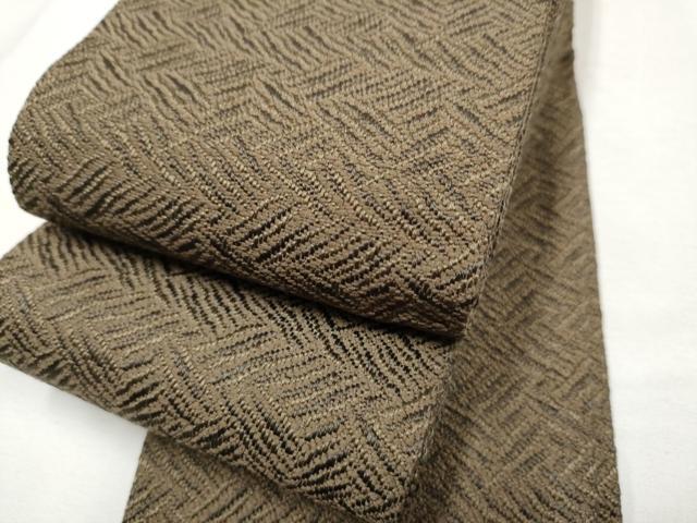 平和屋着物●男性 本場筑前博多織 角帯 霞文 正絹 逸品 CABF5524hy