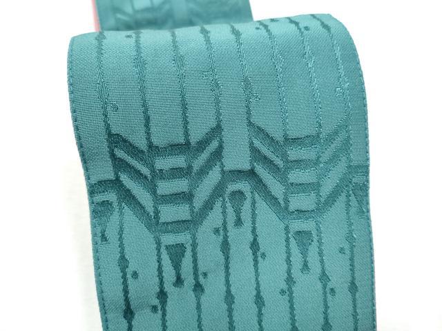 平和屋着物●男性 世界的ファッションデザイナー 山本寛斎 kansaiブランド 両面 角帯 幾何学文様 色無地 虫襖色×薄紅色 CABF5532hy