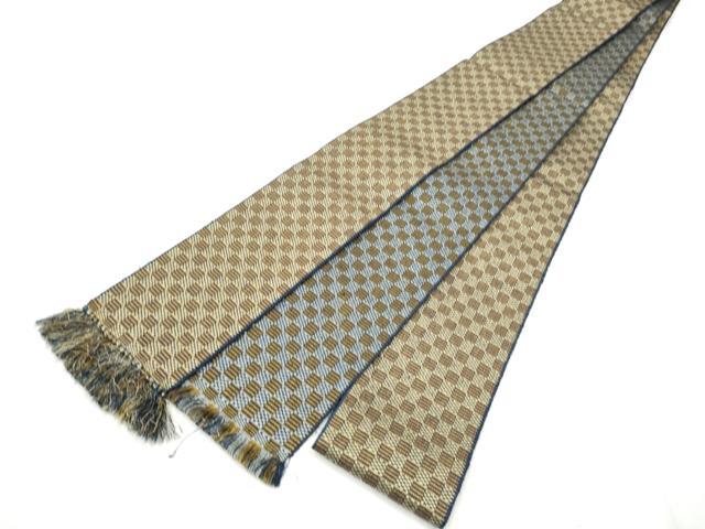 平和屋着物●男性 本場筑前博多織 角帯 幾何学文様 正絹 逸品 CABF5558hy