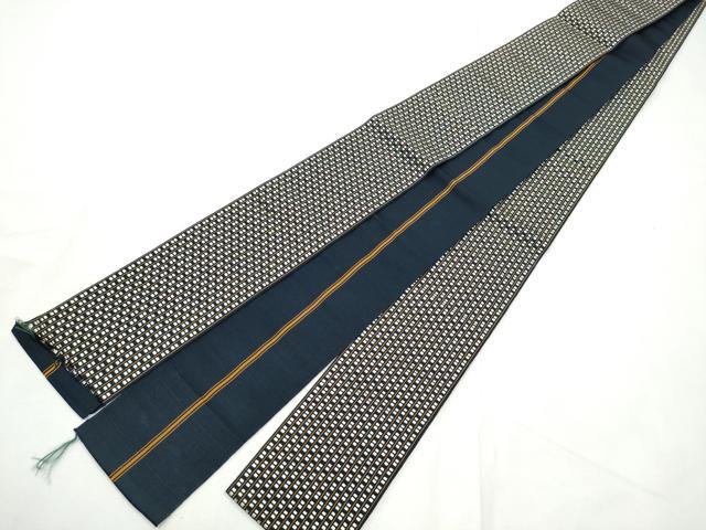 平和屋着物●男性 本場筑前博多織 角帯 間道 証紙付き 正絹 逸品 CABF5563hy