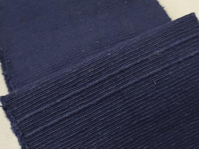 平和屋着物◎男性 角帯 紬地 鉄紺色 正絹 逸品 CABF5652oy