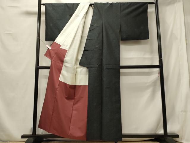 平和屋着物■本場大島紬 菱花文 正絹 逸品 CABF5707oy