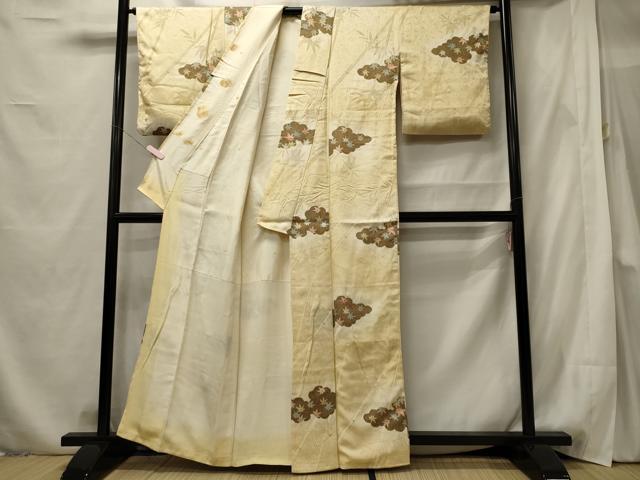 平和屋着物■上質な小紋 雲取笹竹楓文 暈し染め 正絹 逸品 CABF5733oy