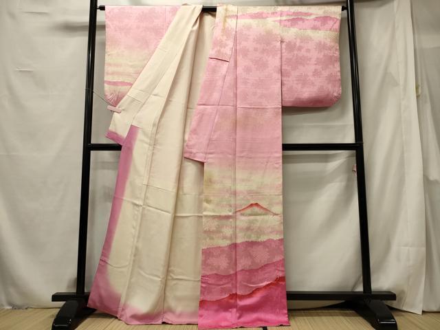 平和屋着物■訪問着 遠山文 暈し染め 正絹 逸品 CABF5739oy