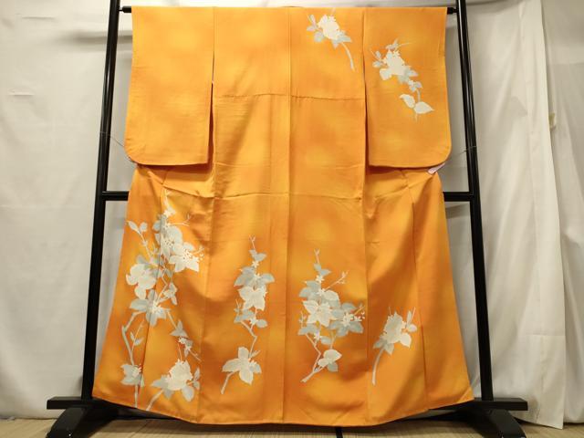 平和屋着物●訪問着　南天文　正絹　逸品　CABC6959yc 平和屋着物□訪問着 枝花文 暈し染め 金彩 やまと誂製 正絹 逸品