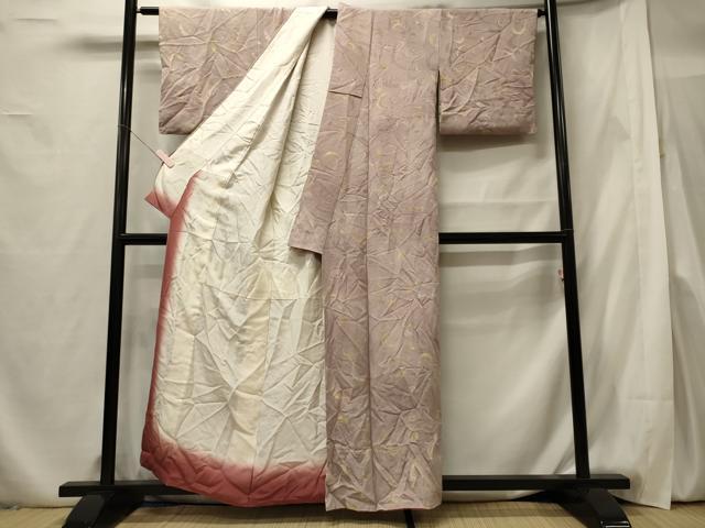 平和屋着物■上質な小紋 地紋起こし 唐草文 正絹 逸品 CABF5788oy