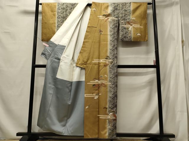 平和屋着物■訪問着 エ霞松文 藤花房 暈し染め 金彩 正絹 逸品 CABF5813oy